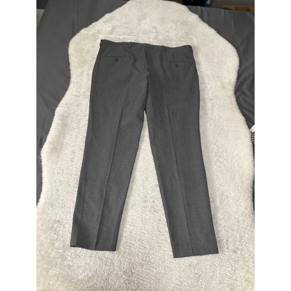 JF J. Ferrar 44R 2PC Suit Blazer Men Pants 36 x 29 Slim Gray‎ Poly Blend